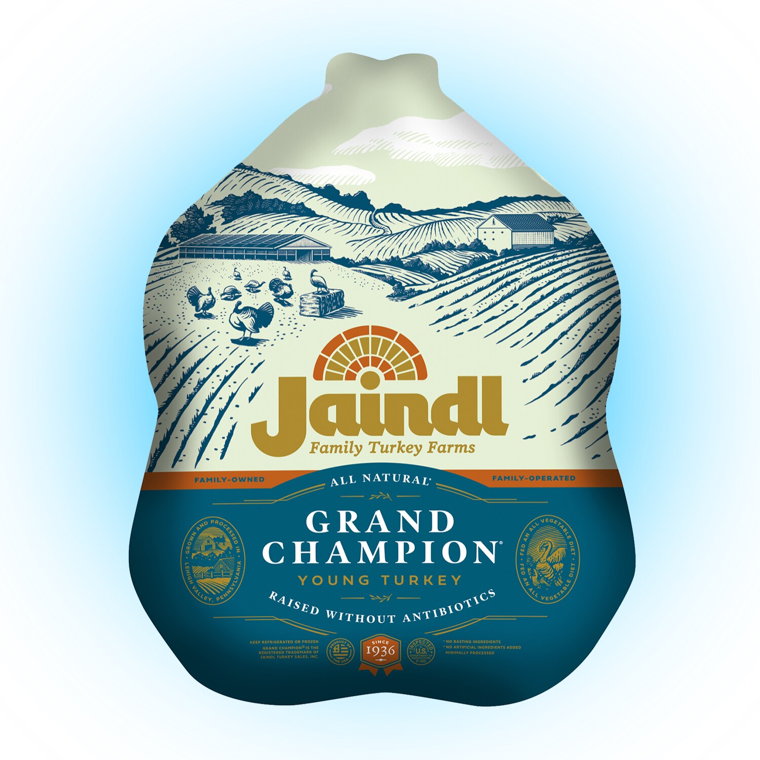 Jaindl Farms Local Whole Turkey, Raised w/o Antibiotics, Frozen (10-16LB)