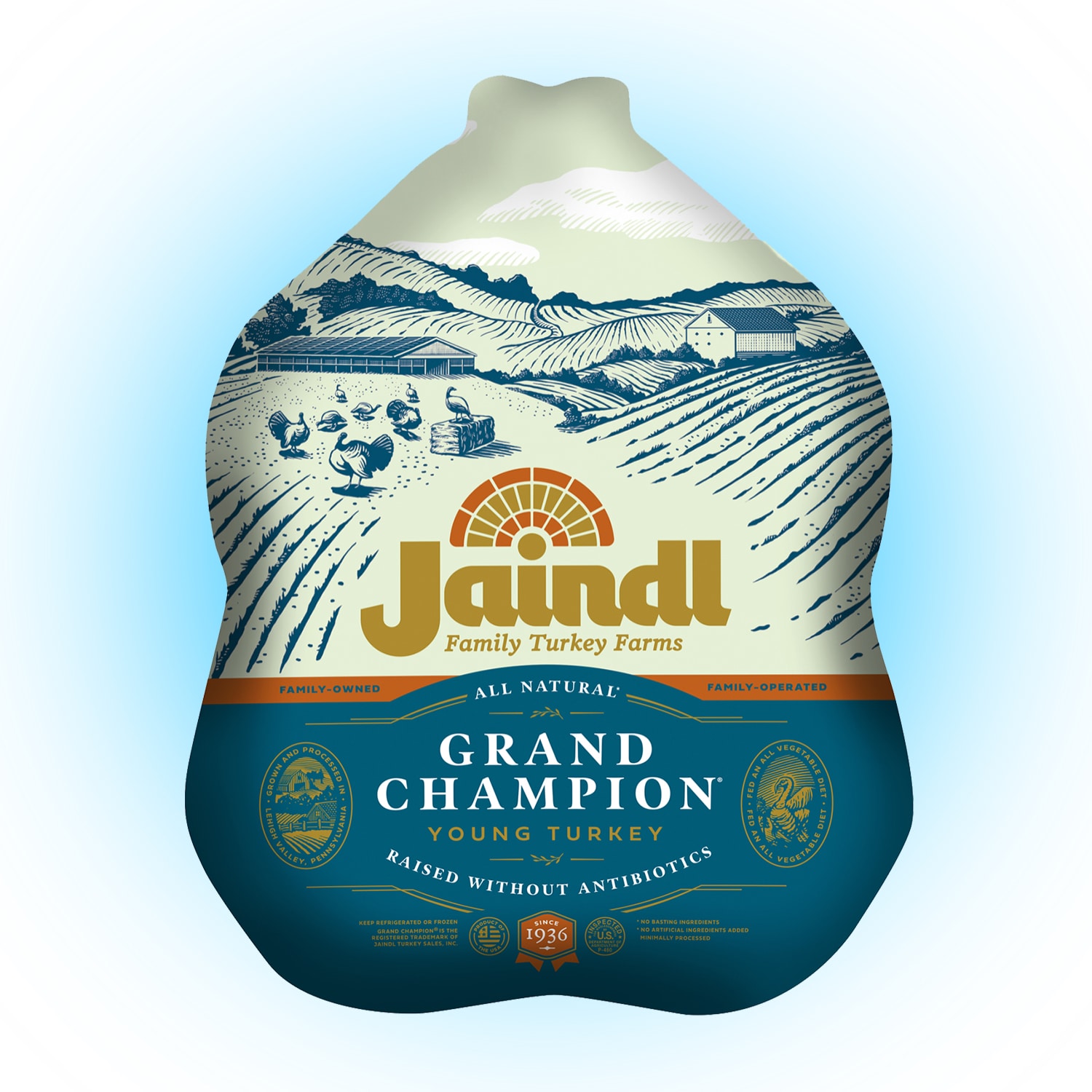 Jaindl Farms Local Whole Turkey, Raised w/o Antibiotics, Frozen