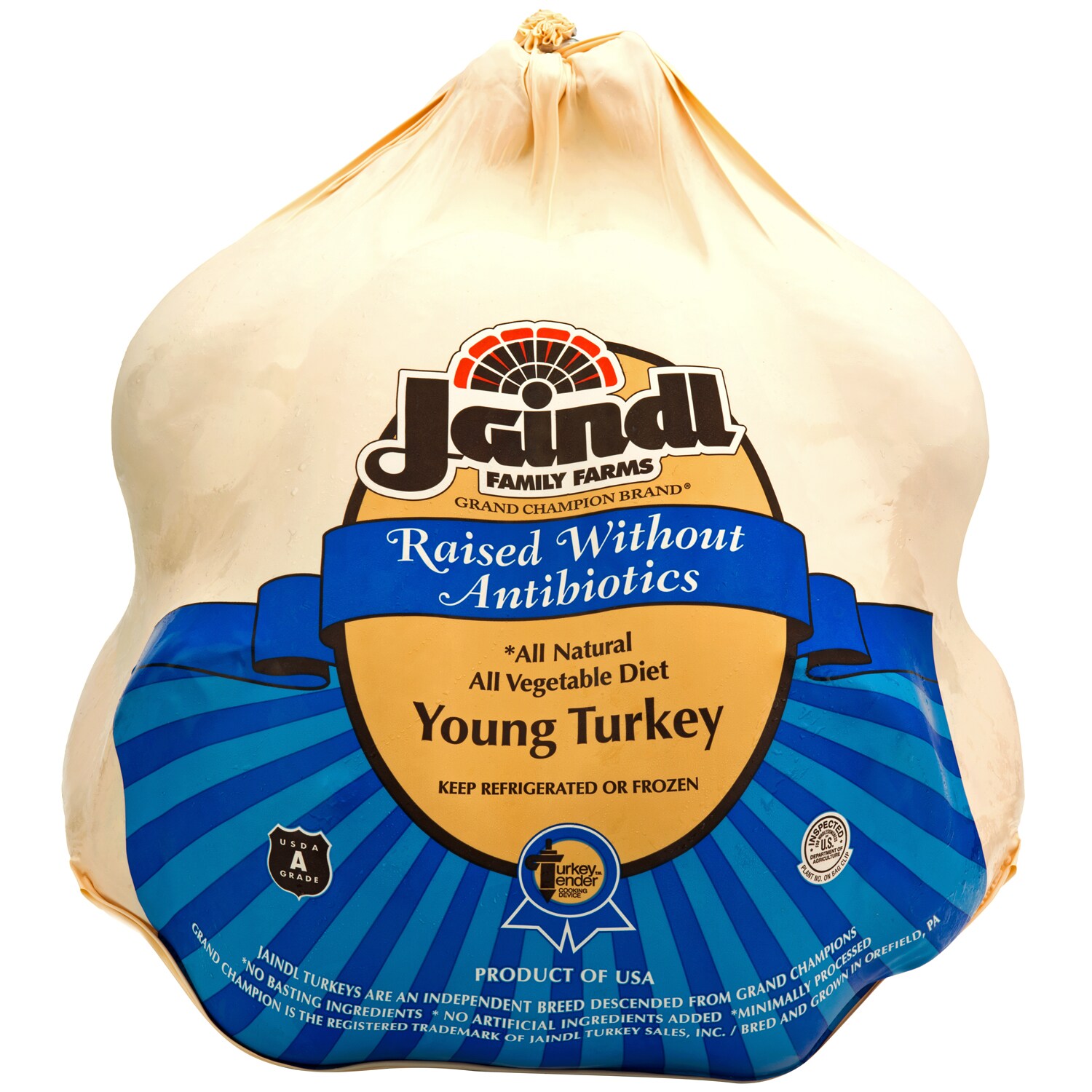 Jaindl Farms Local Whole Turkey, Raised w/o Antibiotics, Frozen