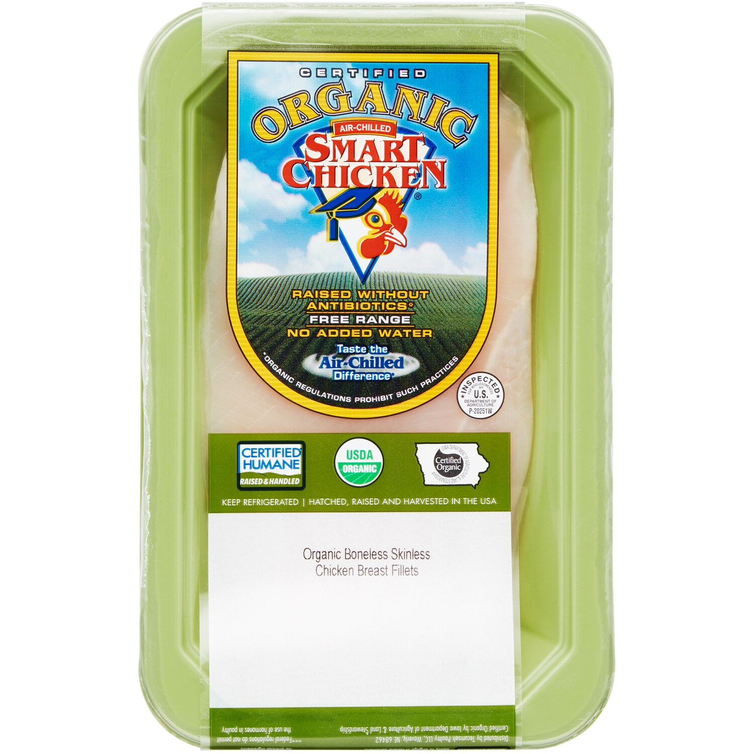 Smart Chicken Individual Organic Boneless Skinless Chicken Breasts, Air-Chilled
