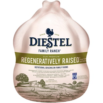 Diestel Family Ranch Regenerative Raised Whole Turkey, Non-GMO w/o Antibiotics, Fresh (10-12LB)