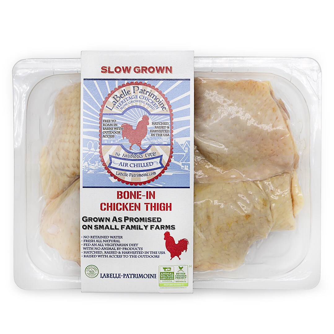 LaBelle Patrimoine Bone-In Chicken Thigh, Pasture-Raised, Heritage, Slow-Grown, Air-Chilled