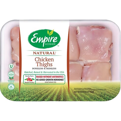 Empire Kosher Natural Boneless Skinless Chicken Thighs