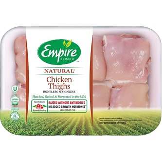 Empire Kosher Natural Boneless Skinless Chicken Thighs