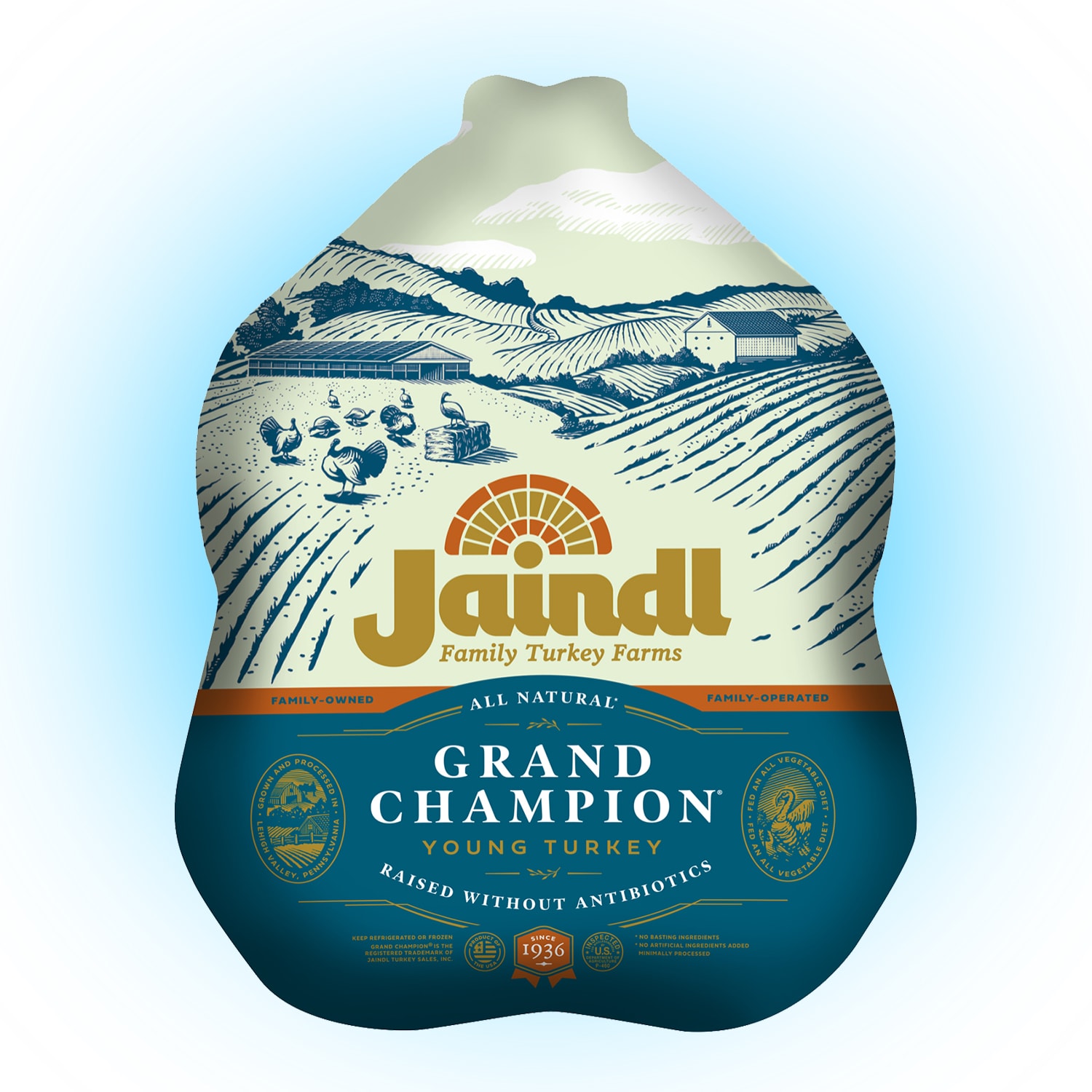 Jaindl Farms Local Whole Turkey, Raised w/o Antibiotics, Frozen (16-20LB)