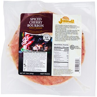 Jaindl Farms Turkey Burgers, Spiced Cherry Bourbon, Frozen