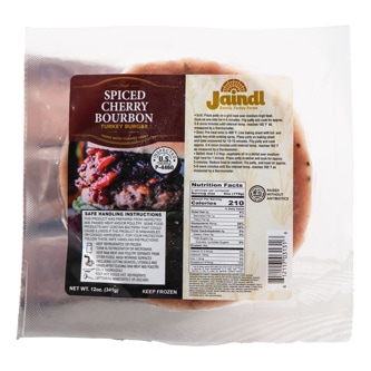 Jaindl Farms Turkey Burgers, Spiced Cherry Bourbon, Frozen