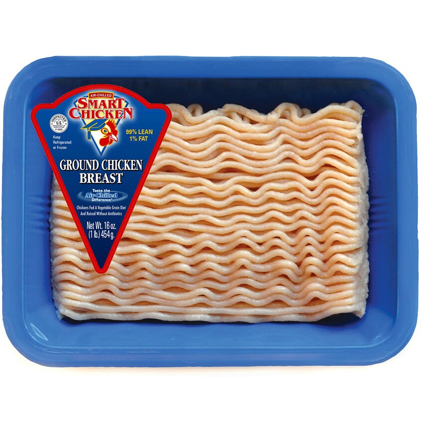 Smart Chicken Ground Chicken Breast, Air-Chilled, Raised Without Antibiotics