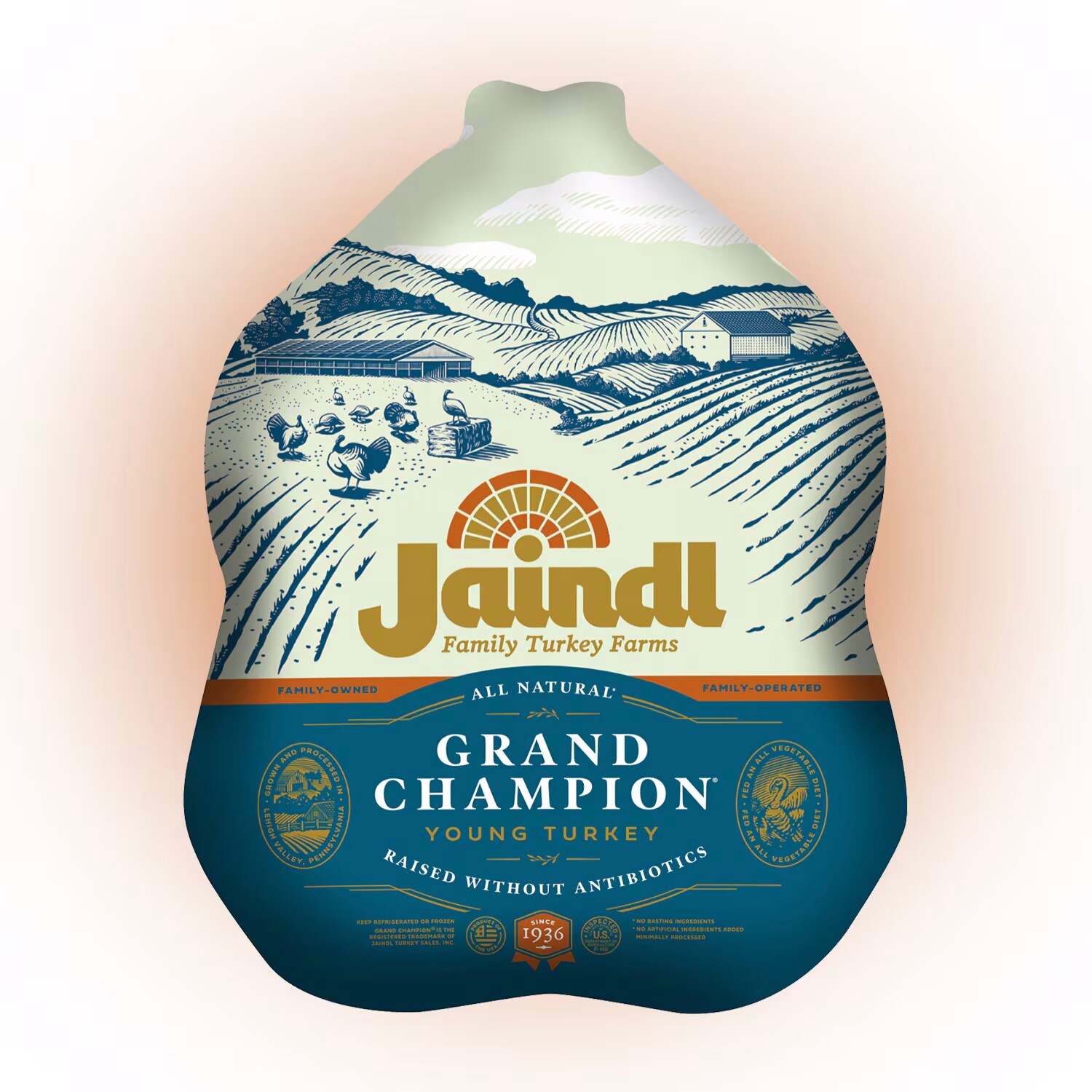 Jaindl Farms Local Whole Turkey, Raised w/o Antibiotics, Previously Frozen (16-20LB)