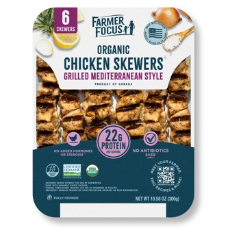 Farmer Focus Organic Grilled Mediterranean Style Chicken Skewers