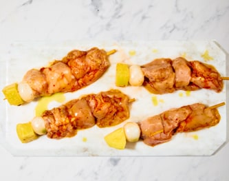 FreshDirect Marinated Al Pastor Chicken Skewers, Uncooked