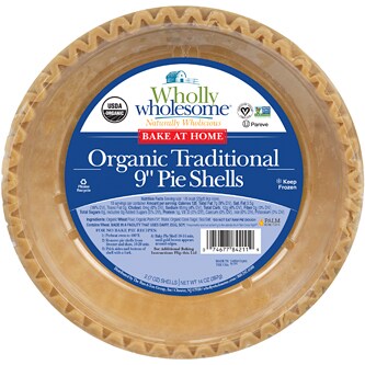 Wholly Wholesome Organic Traditional Pie Shells, Frozen