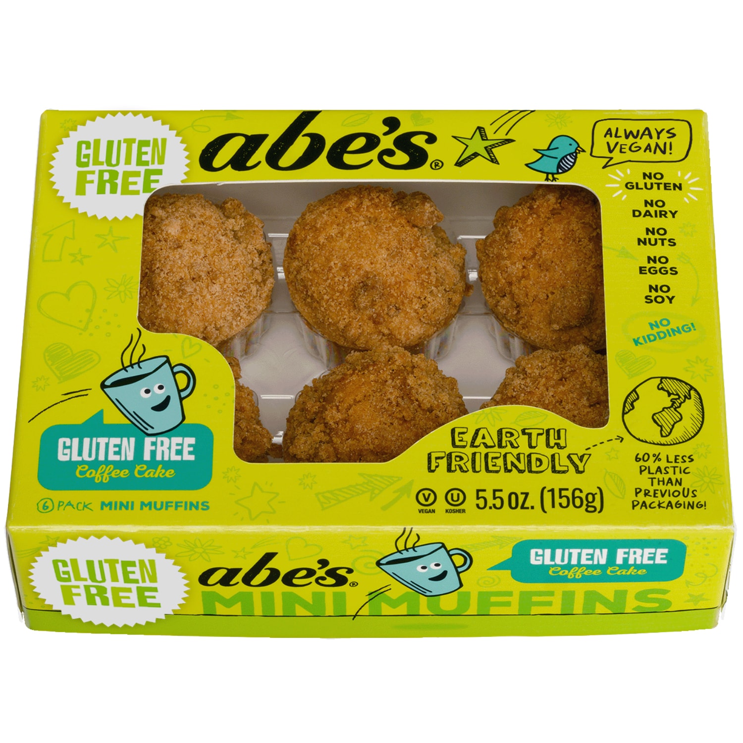 Abe's Gluten Free Coffee Cake Mini Muffins, Frozen