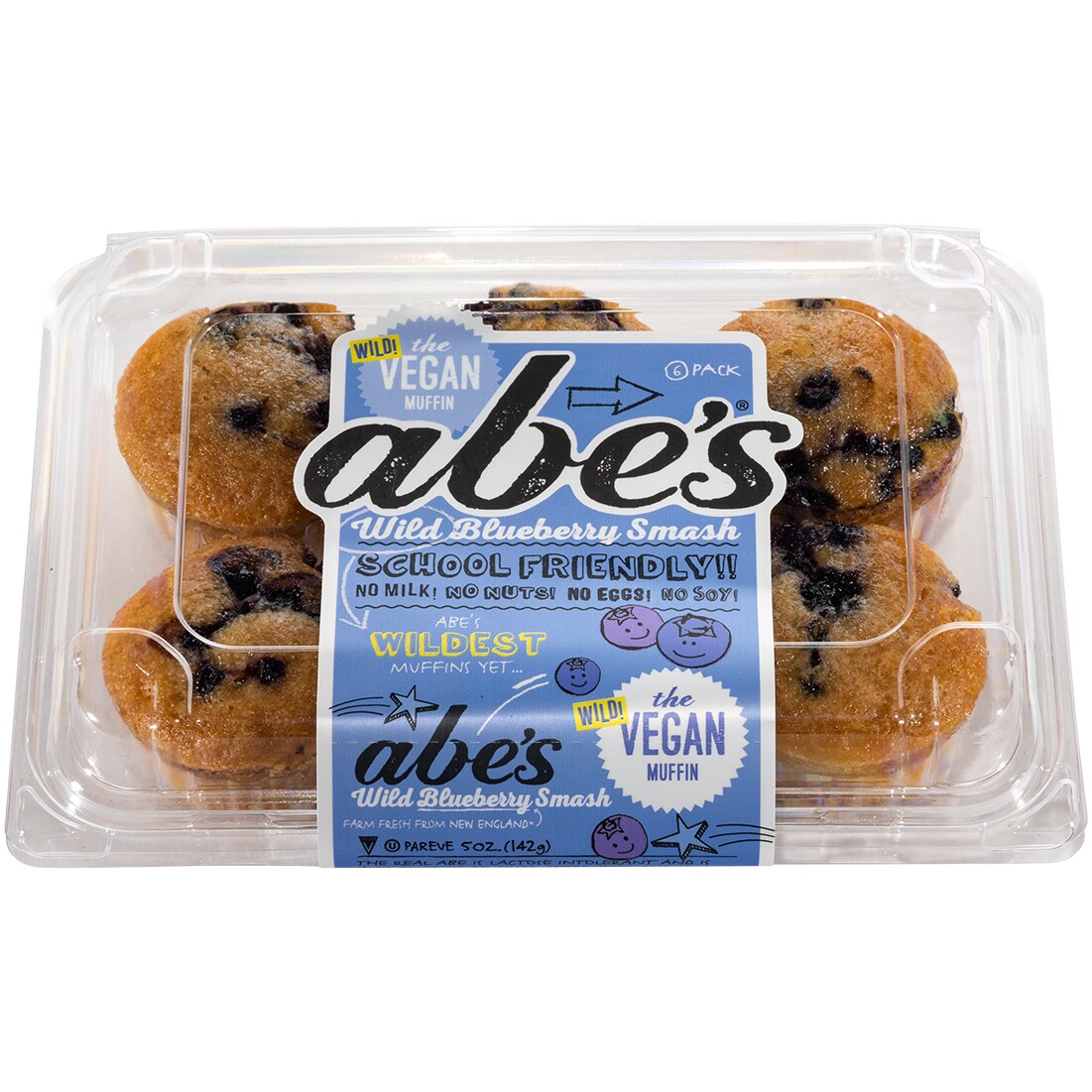 Abe's Vegan Muffins, Wild Blueberry Smash, Frozen