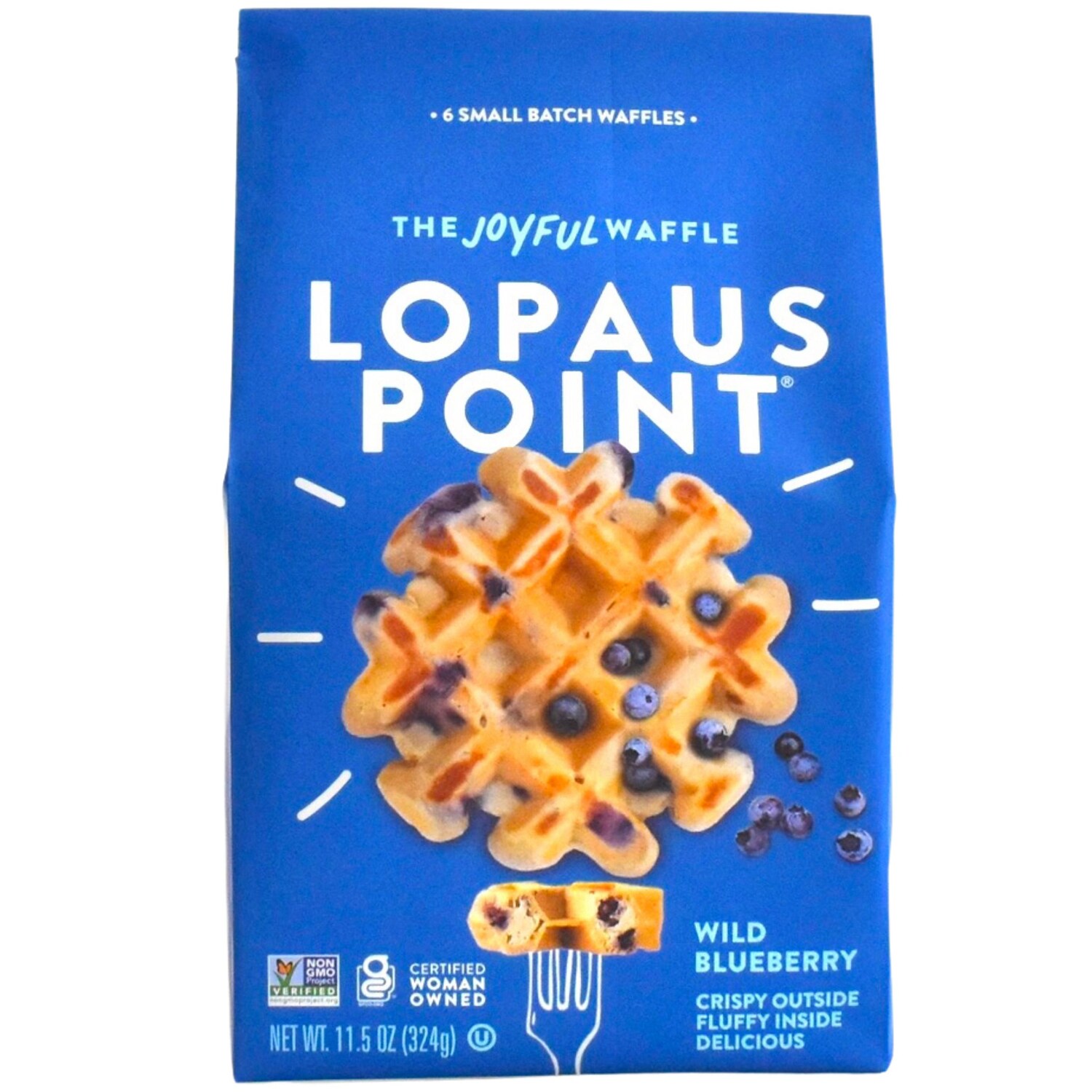 Lopaus Point Gluten Free Waffles, Wild Blueberry, Frozen