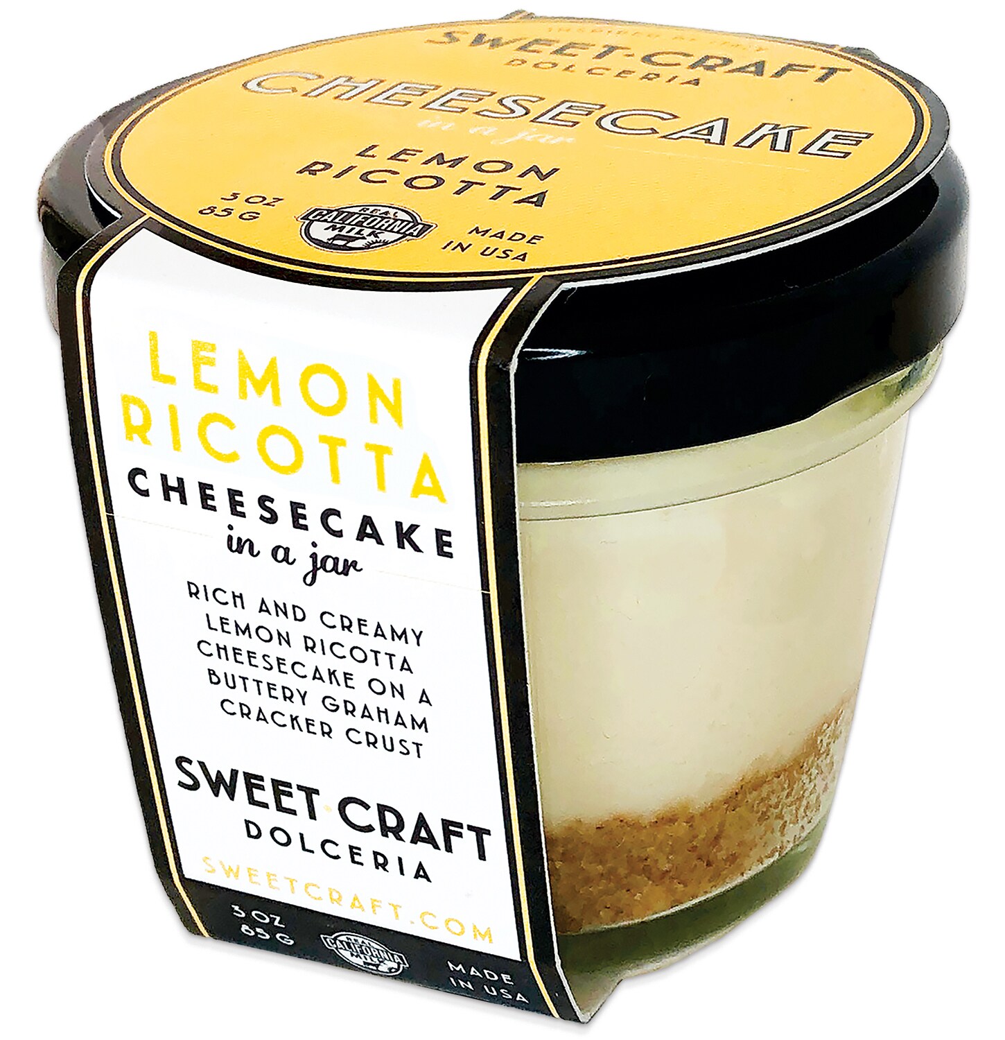 Sweet Craft Dolceria Cheesecake in a Jar, Lemon Ricotta, Frozen