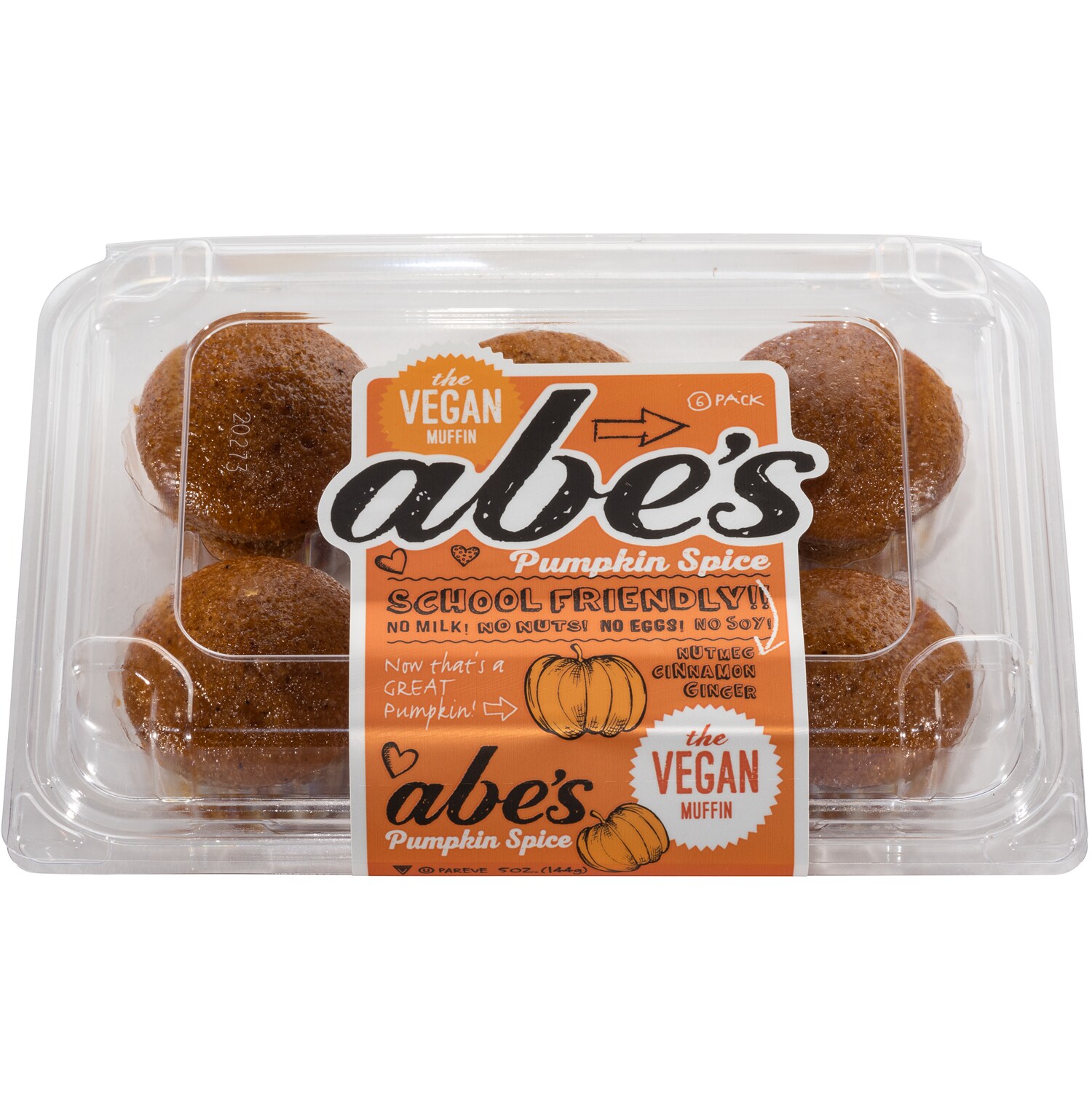 Abe's Vegan Muffins, Pumpkin Spice, Frozen