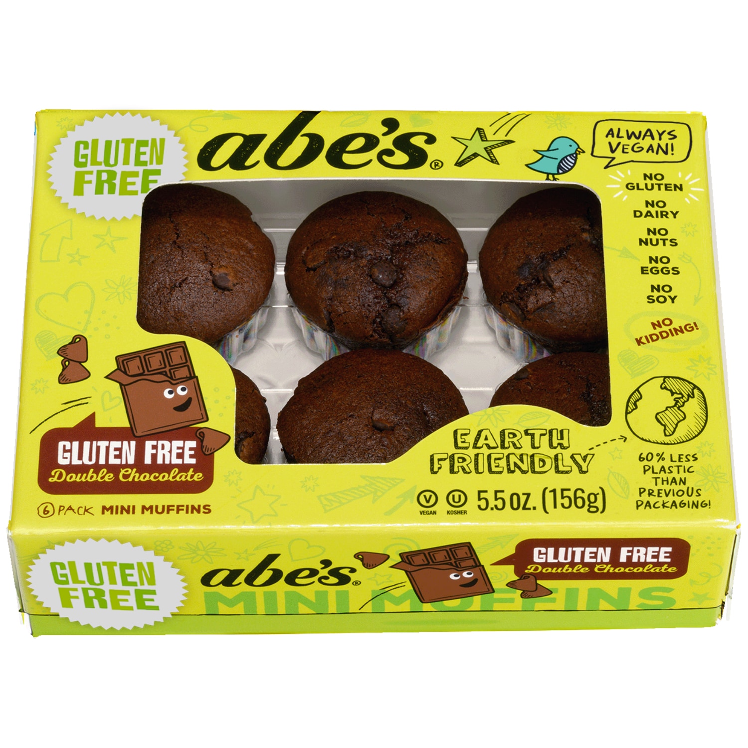 Abe's Gluten Double Chocolate Free Mini Muffins, Frozen