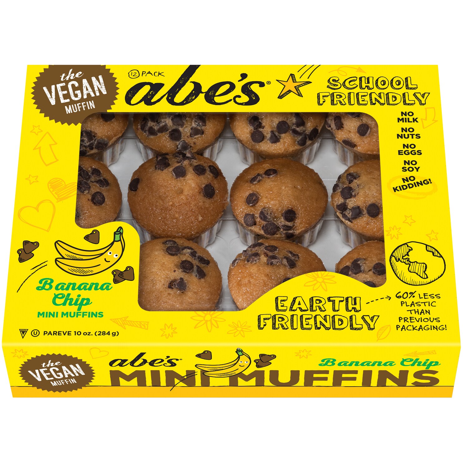 Abe's Vegan Muffins, Banana Chip, Frozen