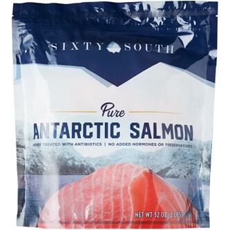 Sixty South Farm-Raised Individually Wrapped Atlantic Salmon Fillets, Family Pack, Frozen