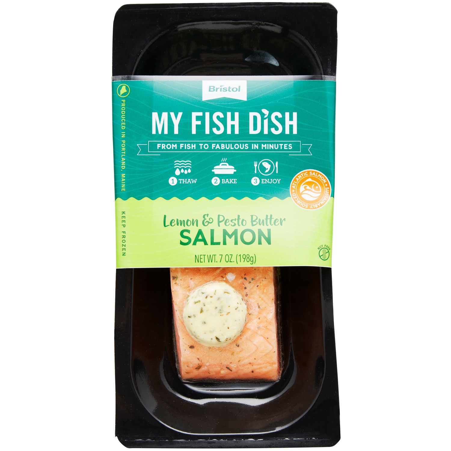 My Fish Dish Lemon & Pesto Butter Salmon, Frozen