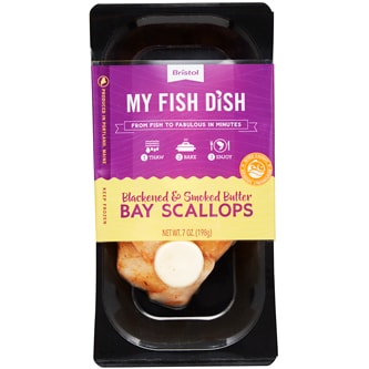 My Fish Dish Blackened & Smoked Bay Scallops, Frozen