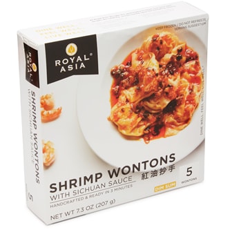 Royal Asia Shrimp Wontons with Sichuan Sauce, Frozen