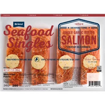 Bristol Seafood Singles Salmon, Ginger Garlic Butter, Frozen 