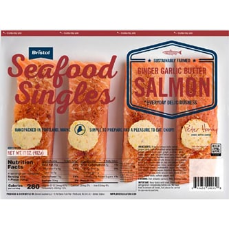 Bristol Seafood Singles Salmon, Ginger Garlic Butter, Frozen 