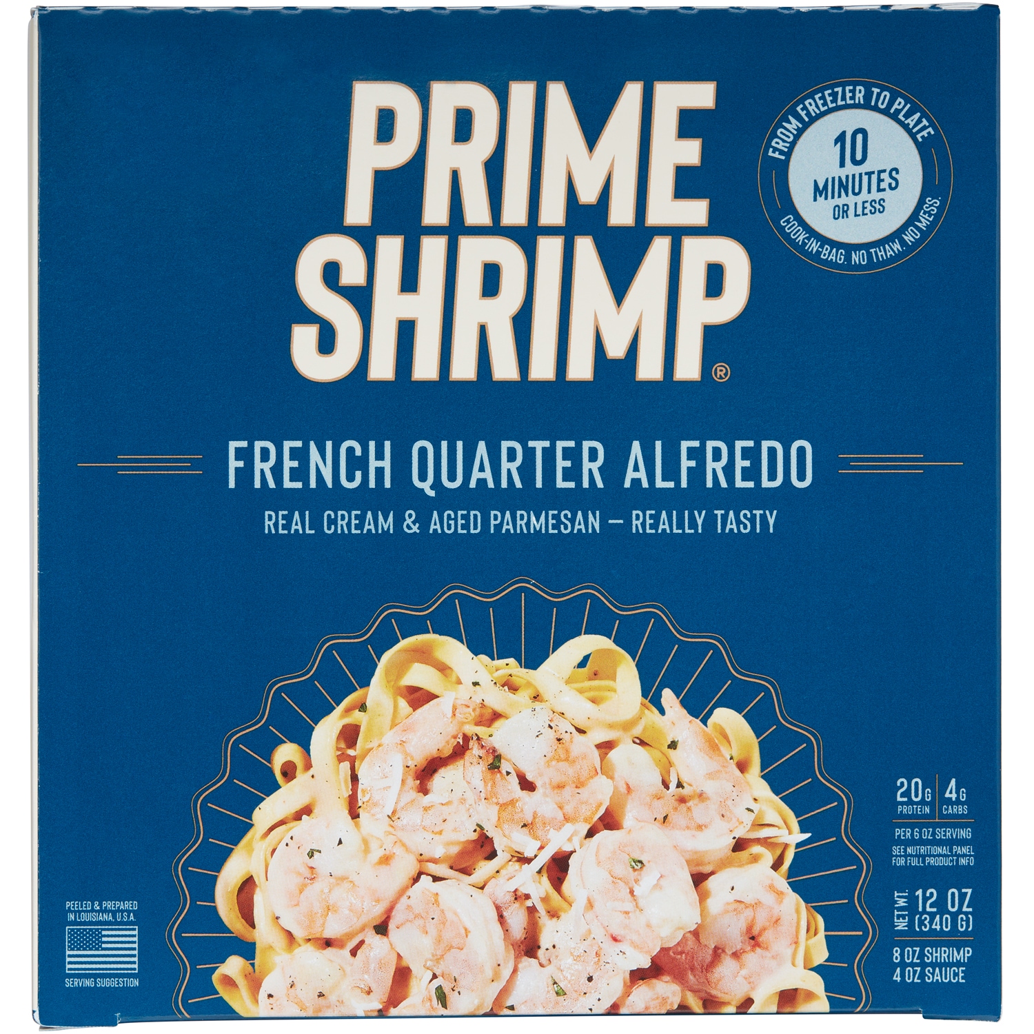 Prime Shrimp French Quarter Alfredo, Frozen