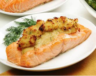 Crab Stuffed Salmon