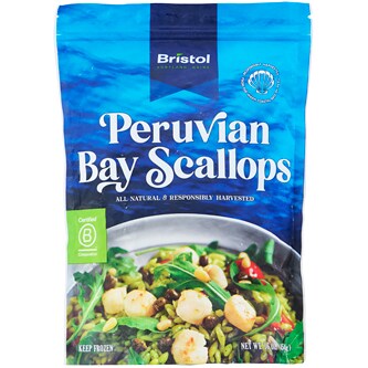 Bristol Seafood 40/80 Bay Peruvian Scallops, Frozen