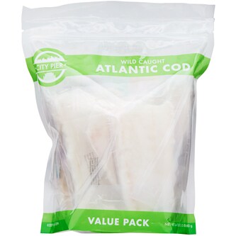 Wild Atlantic Cod Individually Wrapped Fillets, Family Pack, Frozen