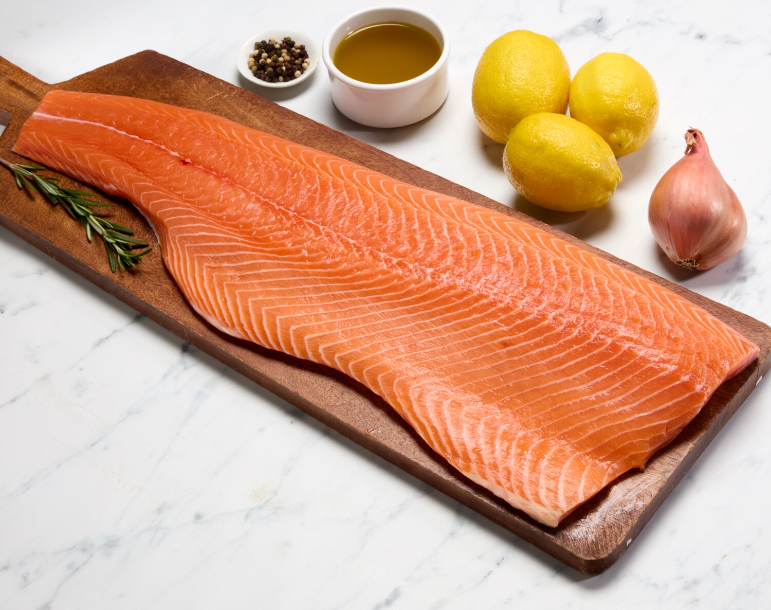Valhalla EU Organic Salmon Whole Side Fillet, Farm-Raised (Serves 3-4), image 2 of 2 slides