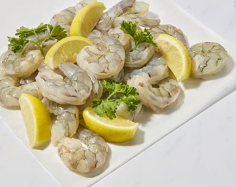 Blue Foot White Shrimp, Never Frozen, Cleaned, Tail Off, 26-30/lb