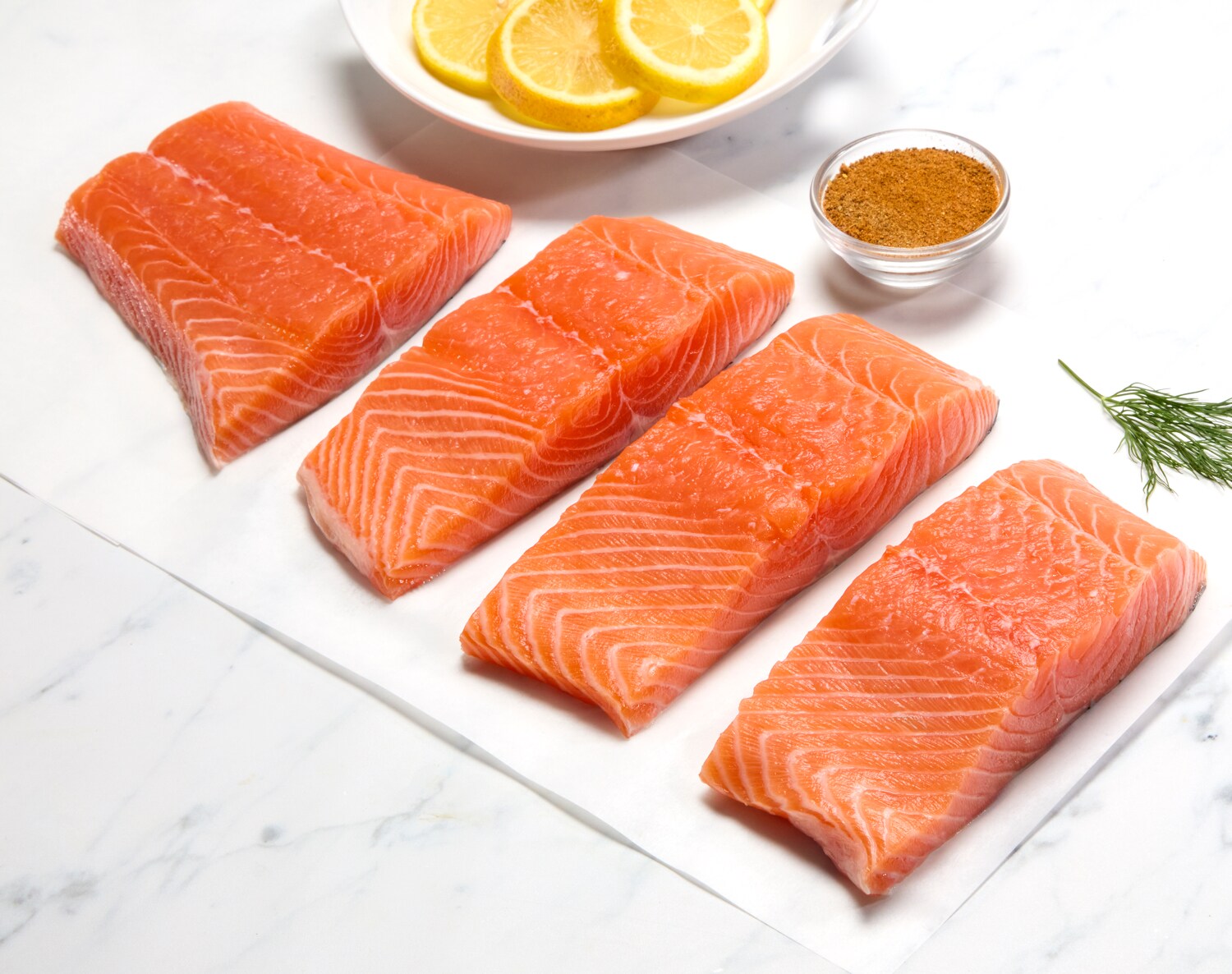 Valhalla EU Organic Salmon Fillet Value Pack, Farm-Raised (Serves 4), image 1 of 2 slides