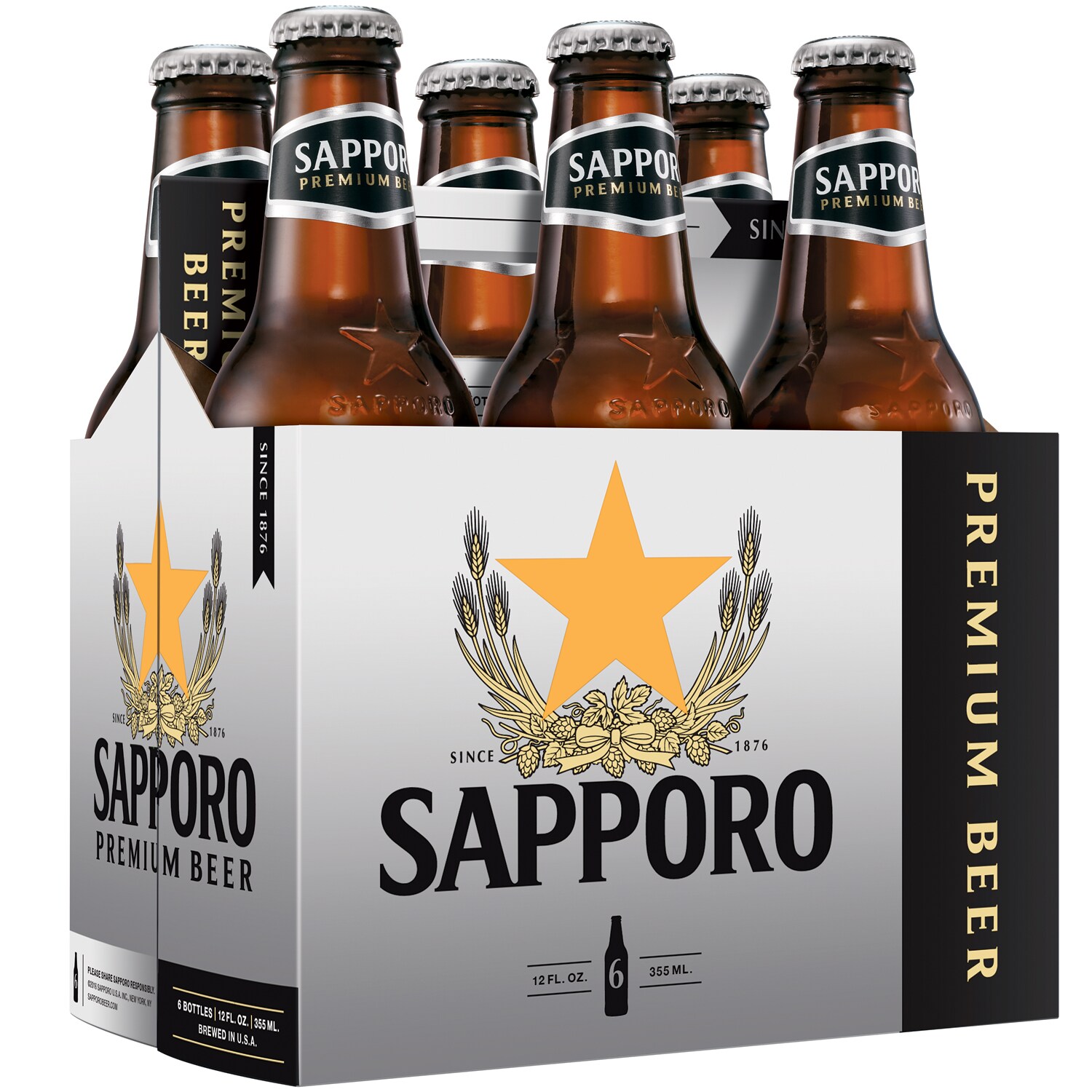 Sapporo Premium Lager, Glass Bottles