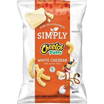 Cheetos Simply Natural White Cheddar Cheese Puffs