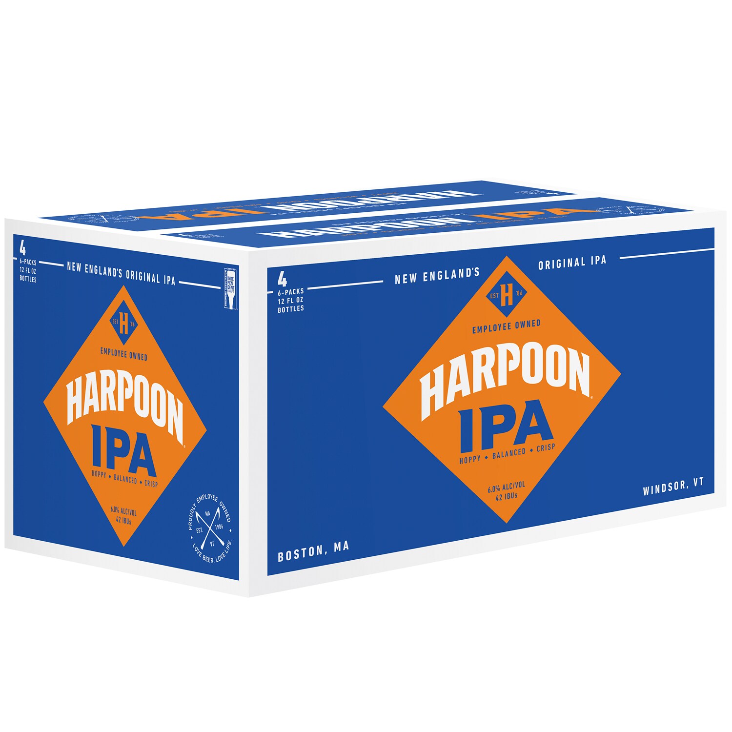 Harpoon India Pale Ale, Glass Bottles