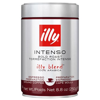 illy Ground Espresso Intenso Coffee, Dark Roast