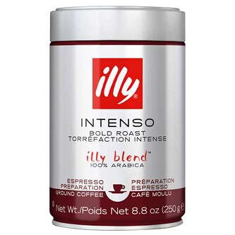 illy Ground Espresso Intenso Coffee, Dark Roast