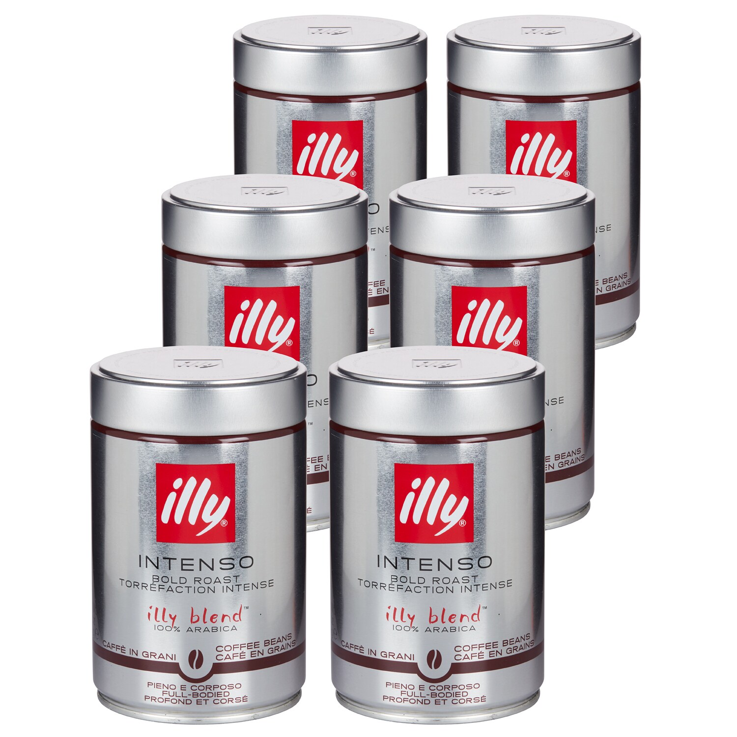 illy Whole Bean Intenso Coffee, Dark Roast, Case