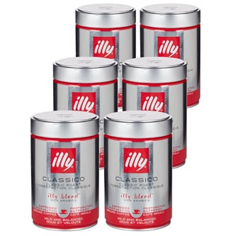 illy Ground Espresso Classico Coffee, Medium Roast, Case