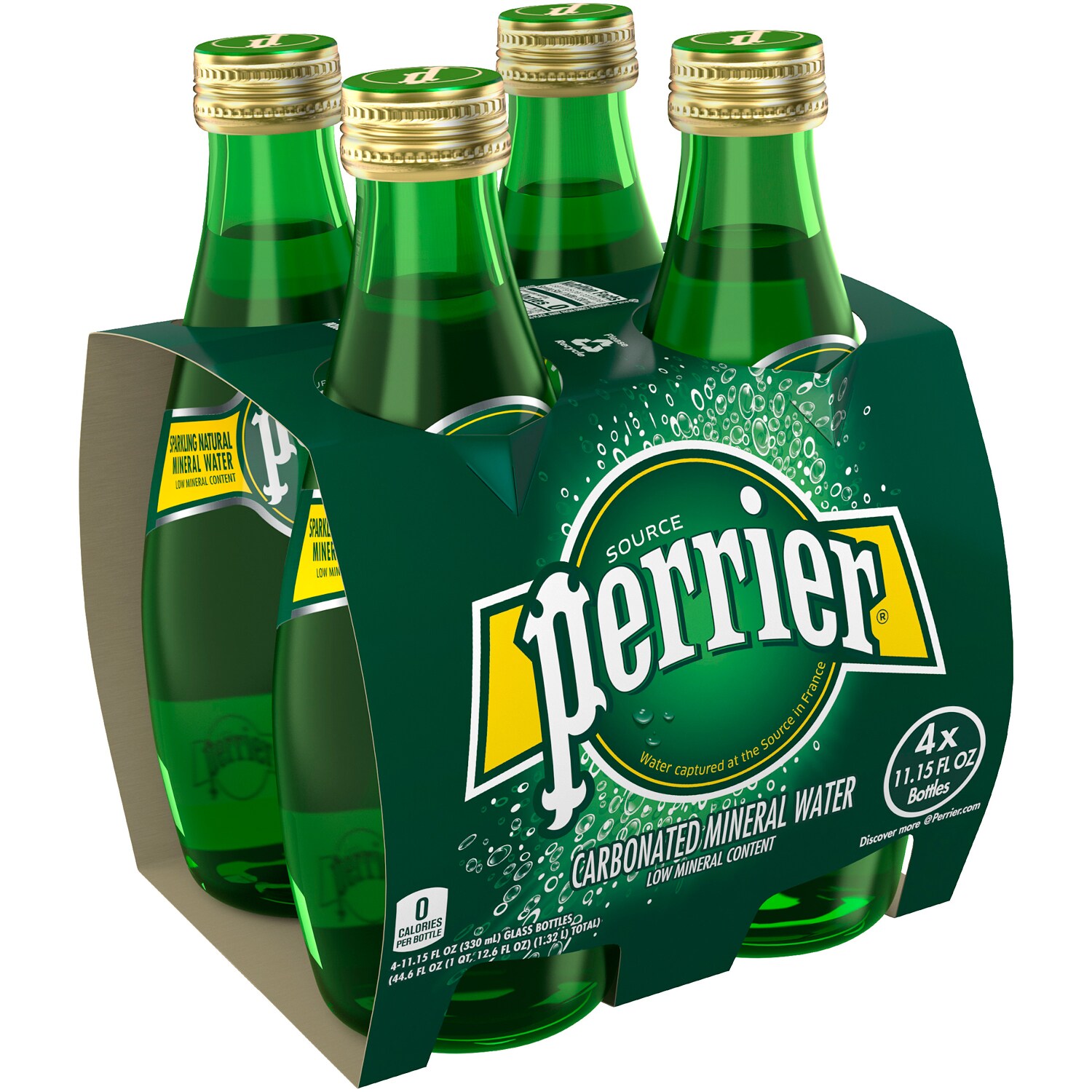 Perrier Sparkling Natural Mineral Water, Glass Bottles