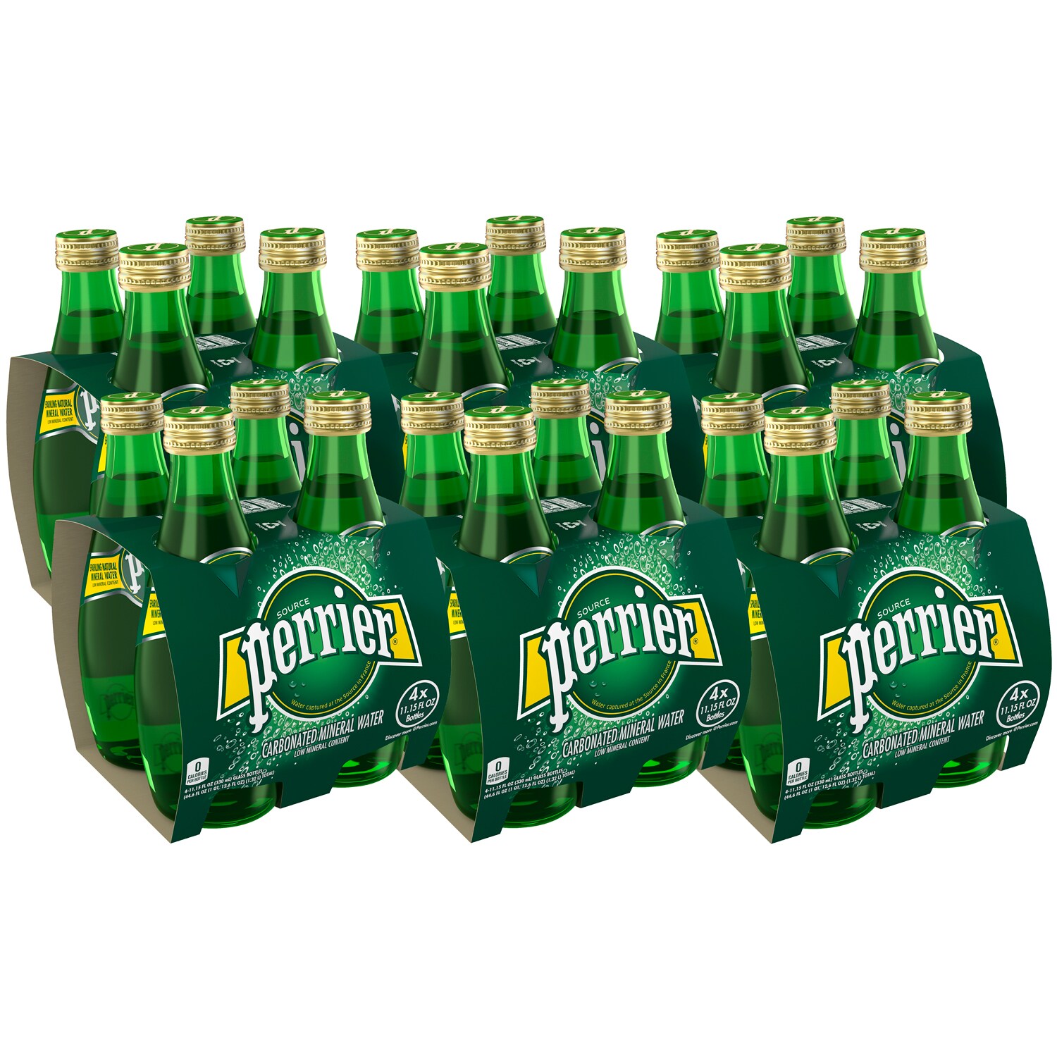Perrier Sparkling Natural Mineral Water, Glass Bottles