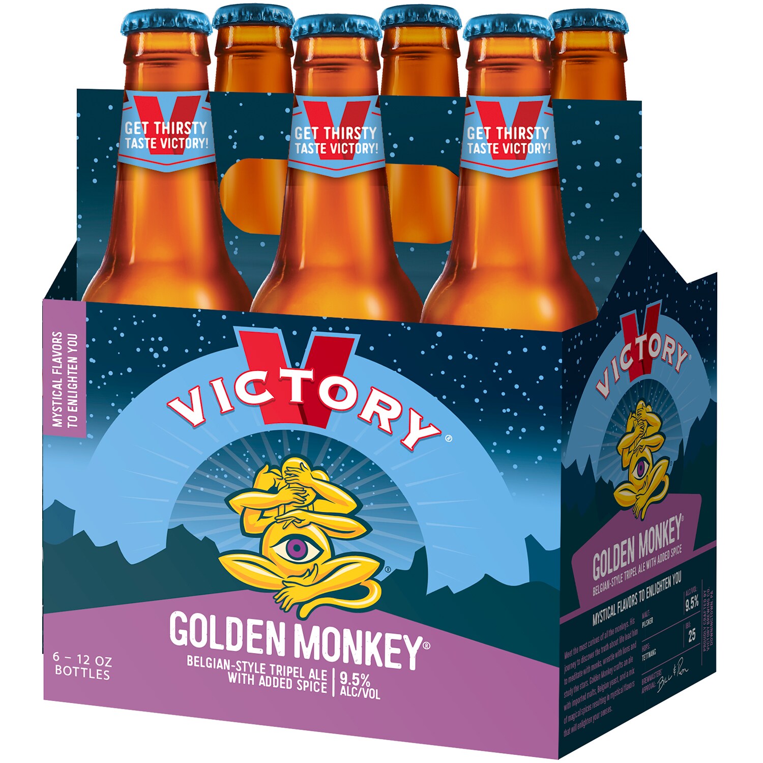 Victory Brewing Co. Golden Monkey Tripel Ale, Glass Bottles