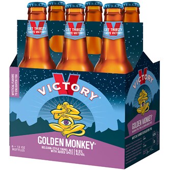 Victory Brewing Co. Golden Monkey Tripel Ale, Glass Bottles