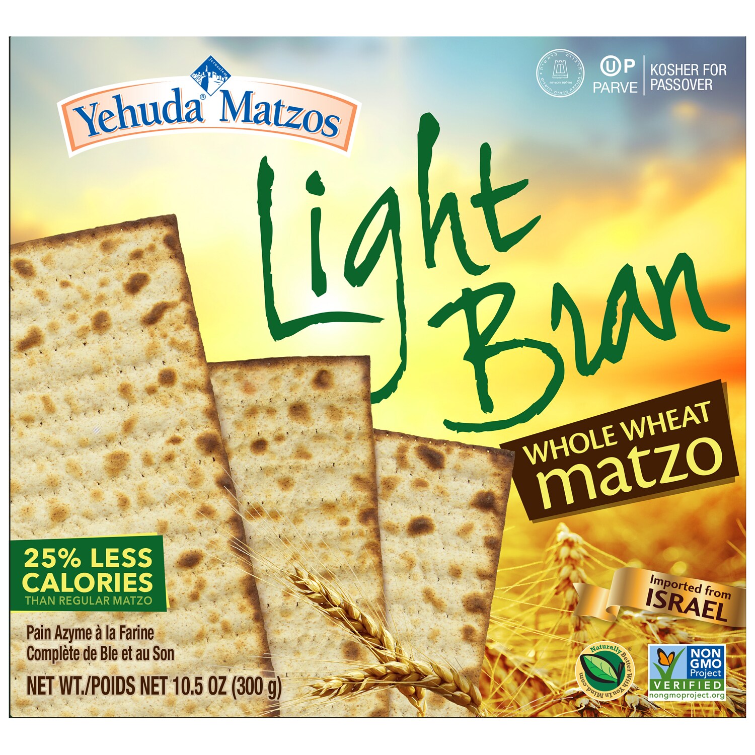 Yehuda Light Whole Wheat Bran Matzos