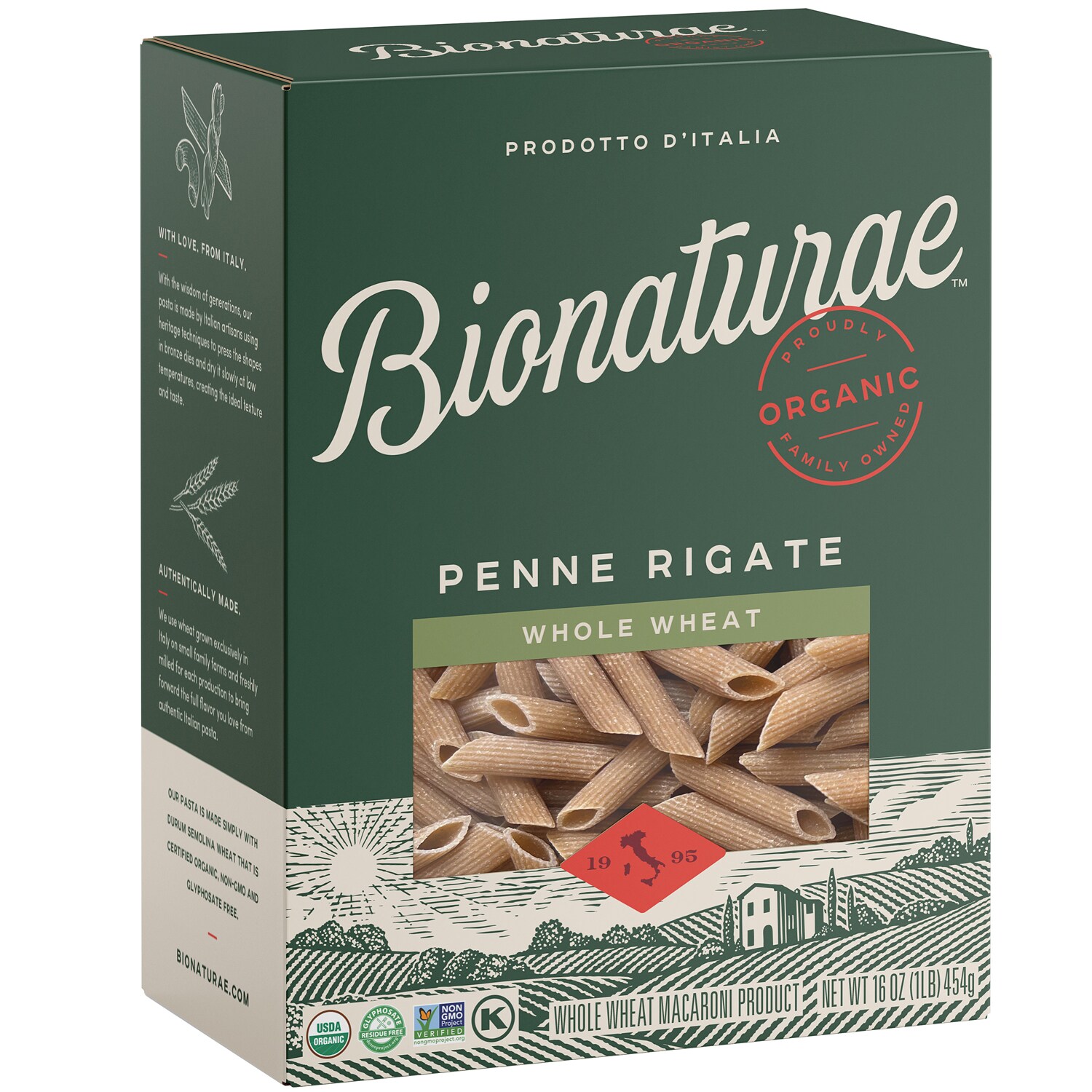 Bionaturae Organic Whole Wheat Penne Rigate 