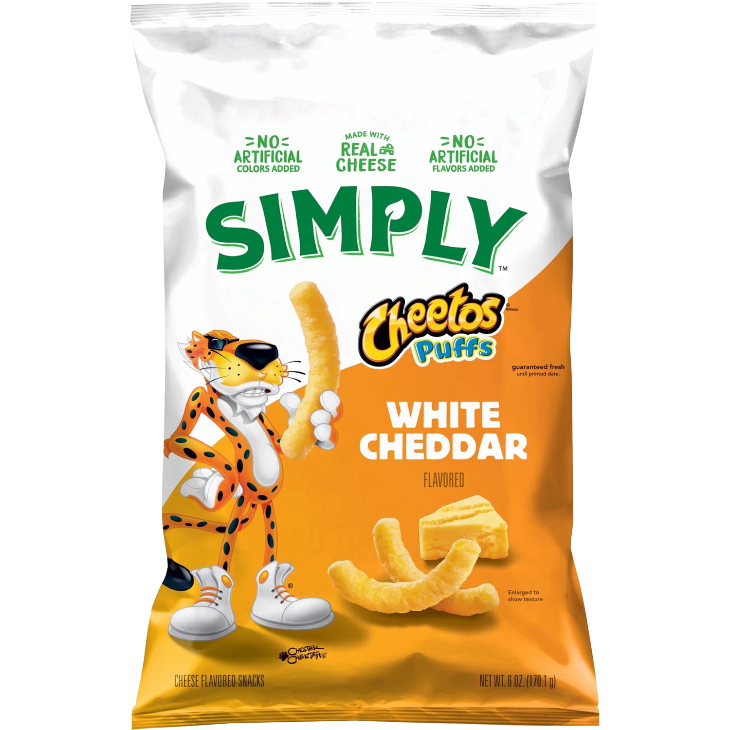 Cheetos Simply Natural Cheese Puffs, White Cheddar